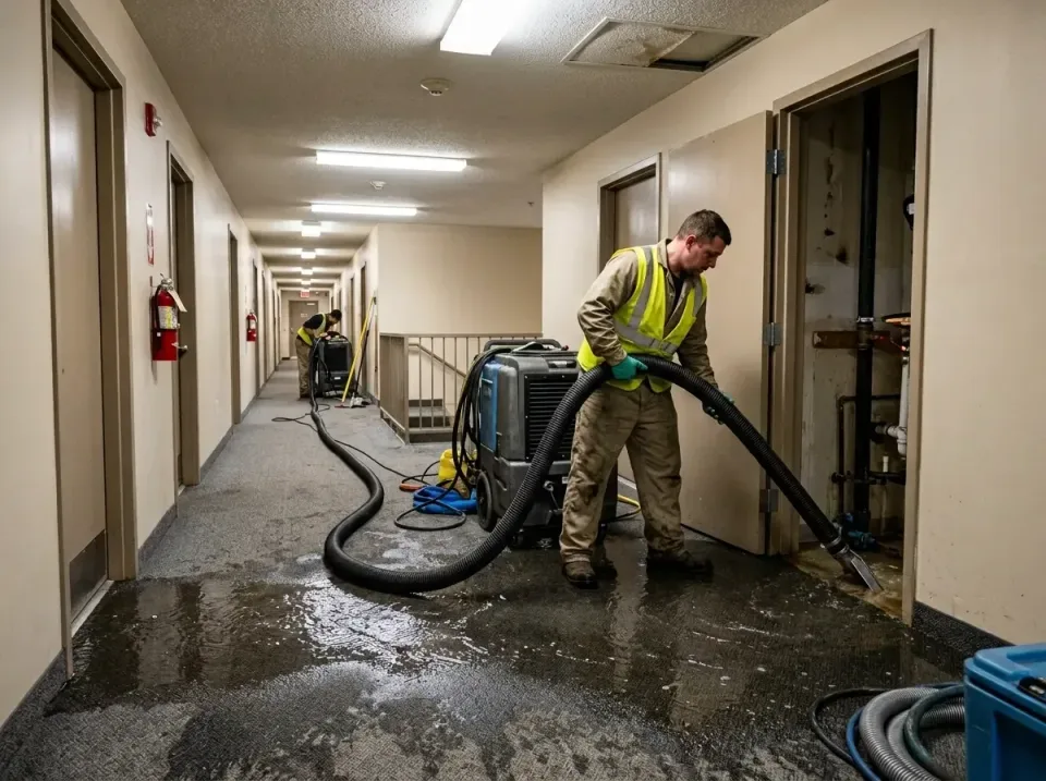 multi-unit-apartment-hallway-f-005 — frequently asked questions, Emergency Burst Pipe Water Extraction & Removal in Thruston…